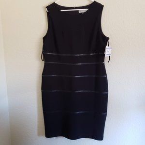 Kasper Black Fitted Dress Size 18